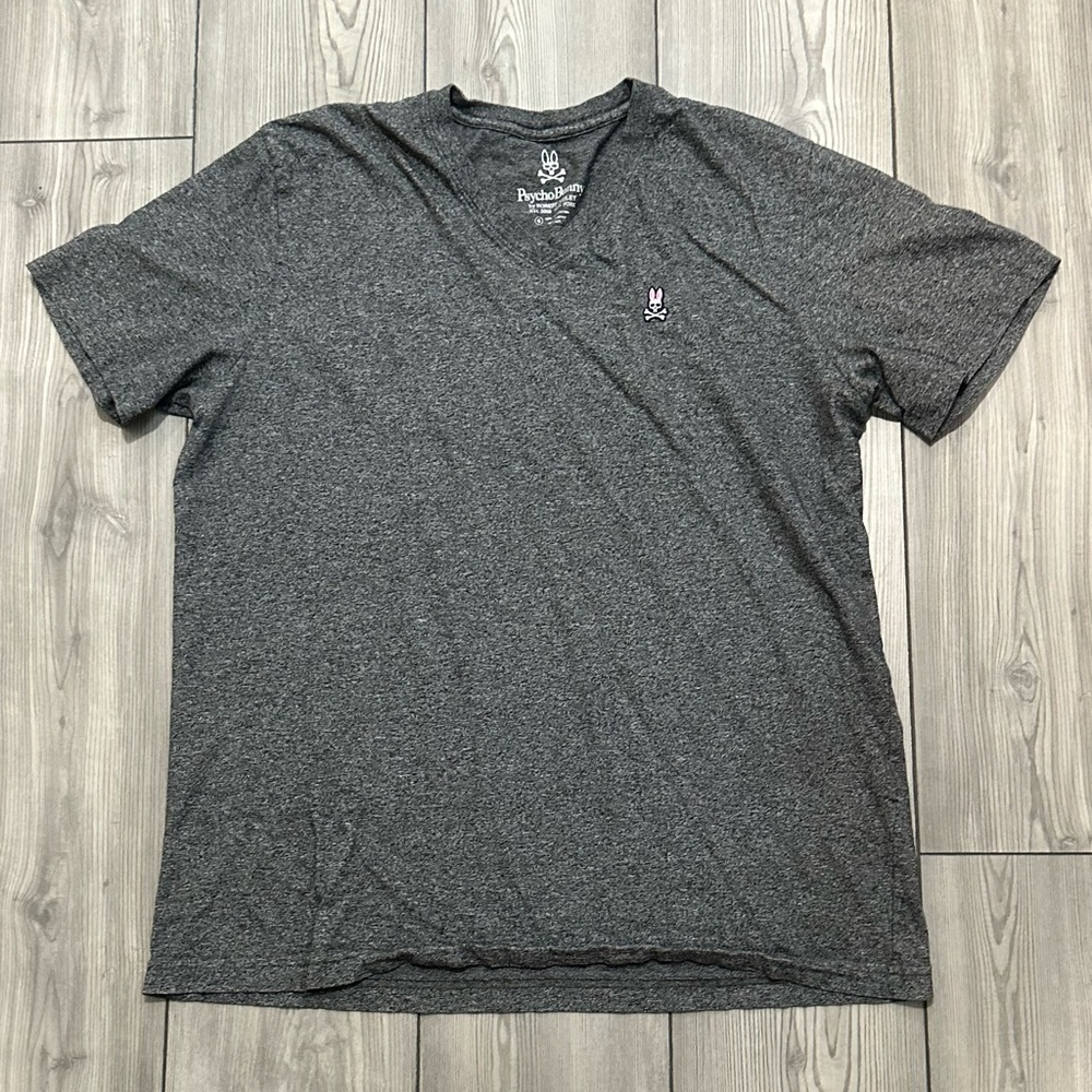 Psycho Bunny Shirt Mens Size 6 (L) 100% Pima Cotton Short Sleeve Tee Tshirt Grey